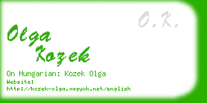olga kozek business card